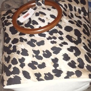 Never used leopard/cheetah print tote